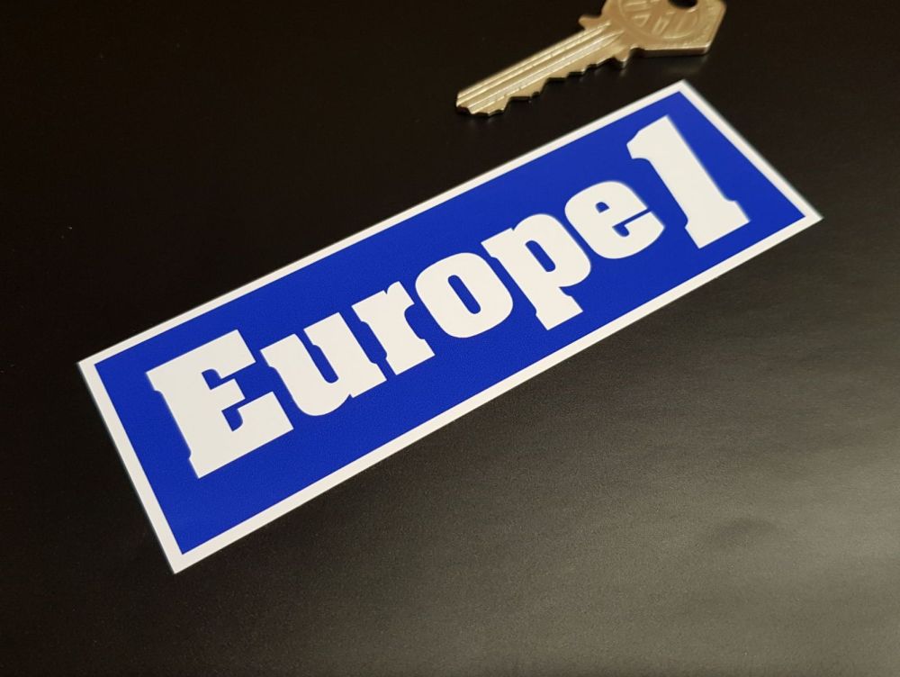 Europe 1 Oblong Car Stickers 5" Pair