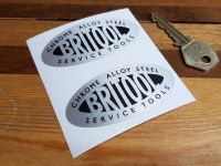 Britool Service Tools Oval Stickers - Brushed Foil - 75mm Pair