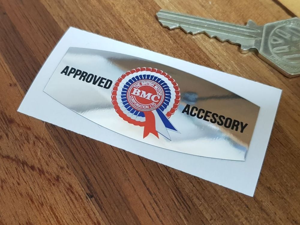 BMC Approved Accessory Foil Sticker - Black Text, White Detail - 2.75"
