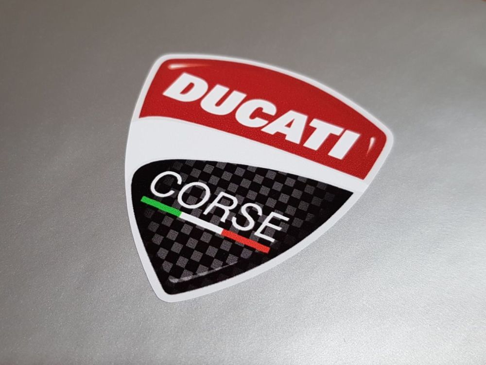 Ducati Corse Checked Shield Sticker 3
