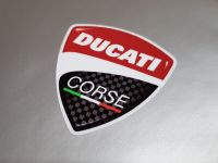 Ducati Corse Checked Shield Sticker 3"