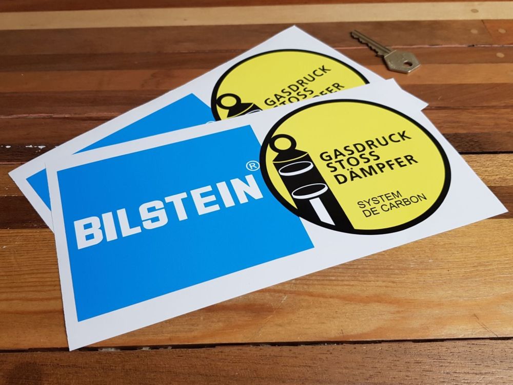 Bilstein German Text Gasdruck Stoss Dampfer System De Carbon Stickers. 9