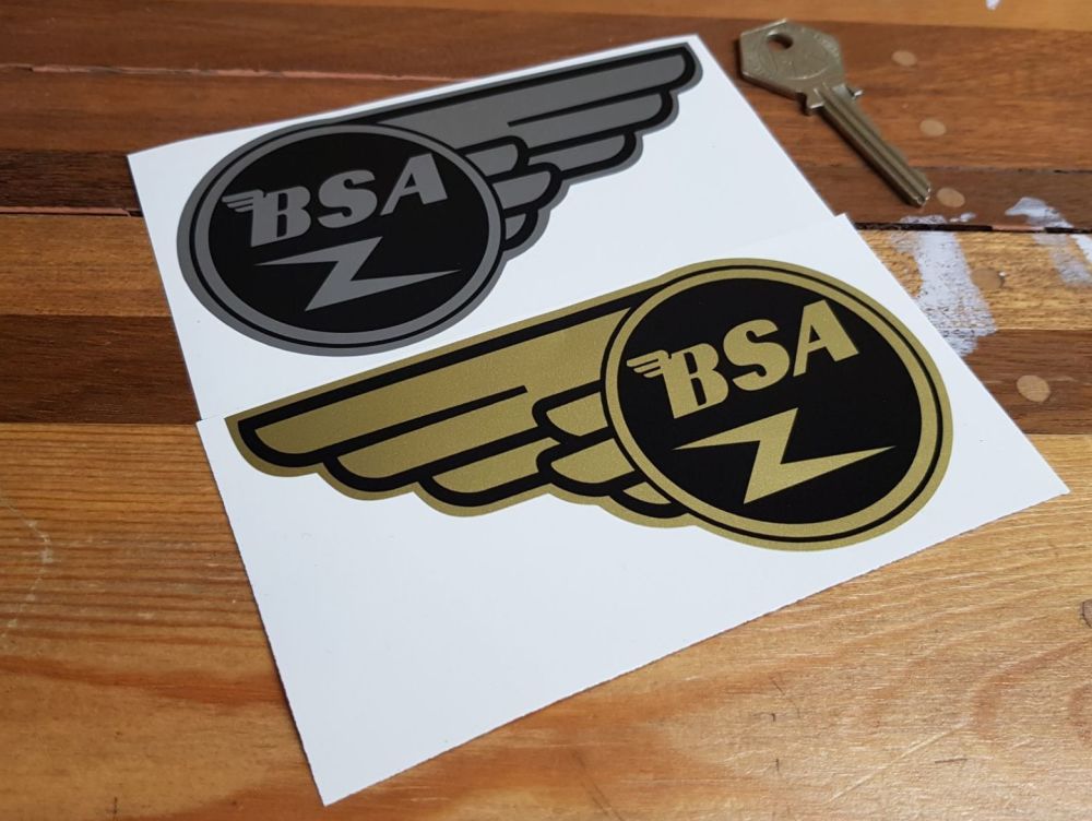 BSA Gold Flash Stickers Pair 5