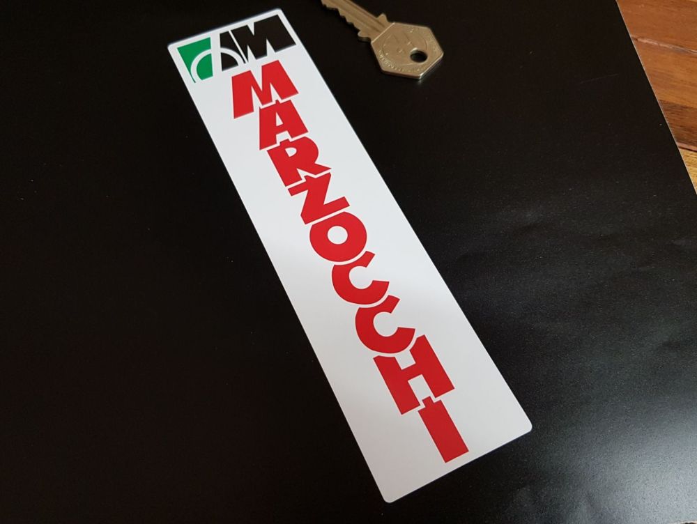 Marzocchi Red Text Fork Slider Stickers. 6.75