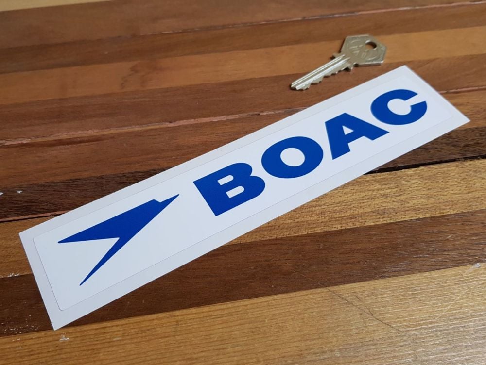BOAC British Oversea Aircraft Corporation Race Car Sponsors Sticker - 8"