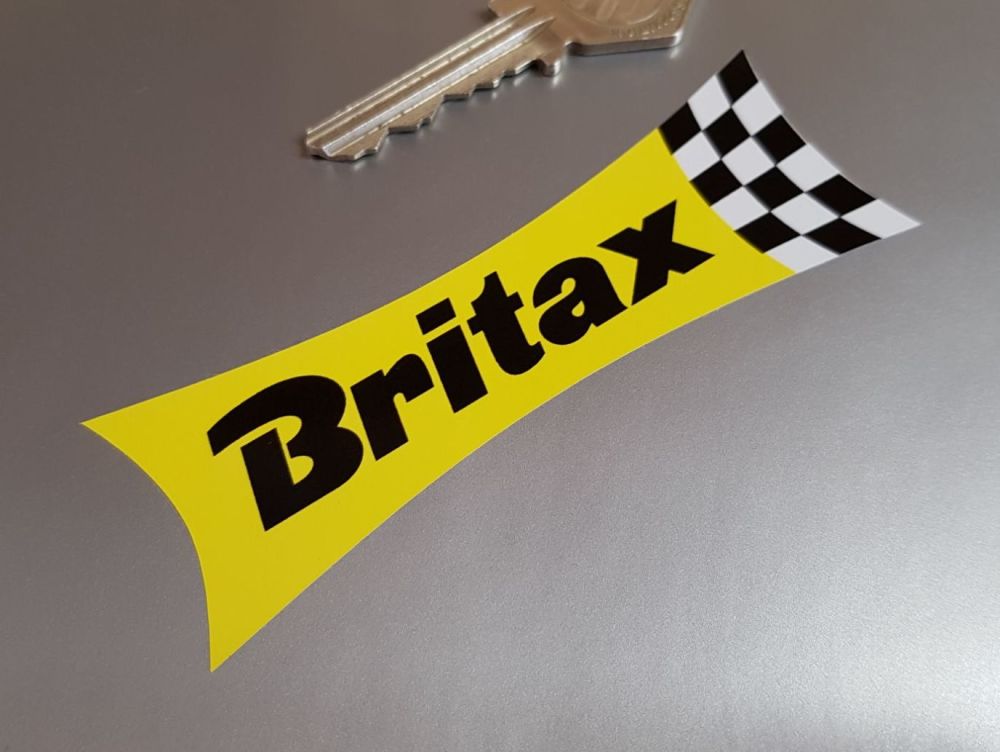 Britax Waisted Yellow & Check Stickers - 4", 5.5", 8", 10" or 12" Pair