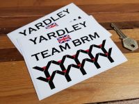 Yardley Team BRM Chequered Stickers. 5.25