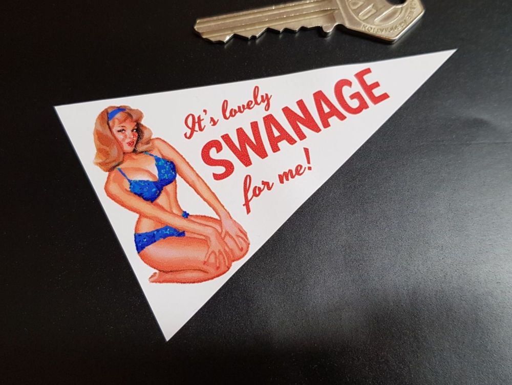 Swanage Dorset Travel Pennant Sticker 4"