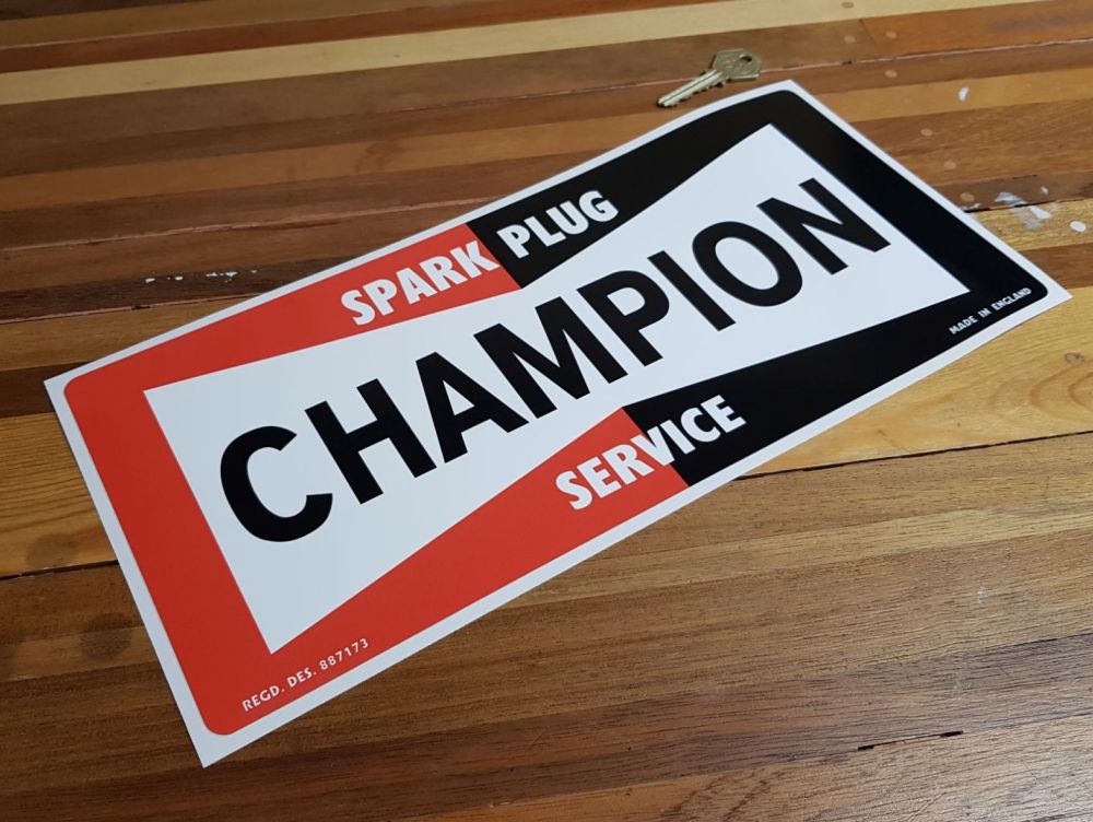 Champion Spark Plug Service Old Style Sticker - 14