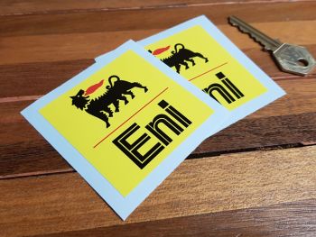 Eni Square Yellow Stickers 2.5" Pair