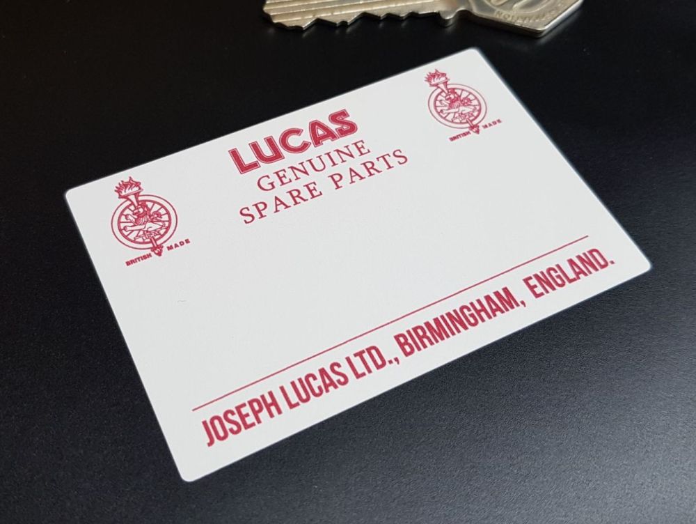 Lucas Genuine Spare Parts Sticker 3.25"