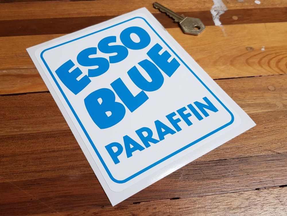 Esso Blue Paraffin Lighter Blue Sticker 6"