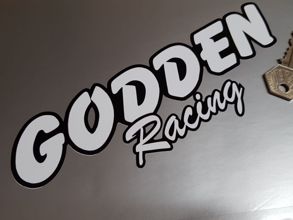Godden Racing Text Stickers 8" Pair