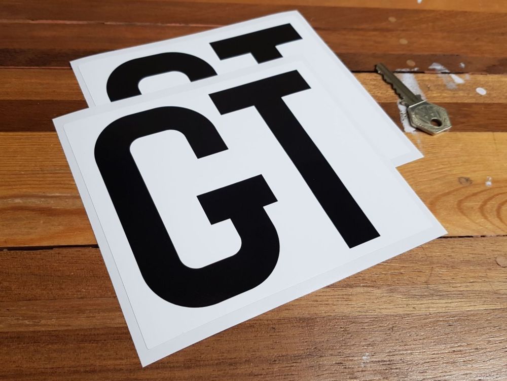 Race Car 'GT' Class Oblong Stickers 6" Pair