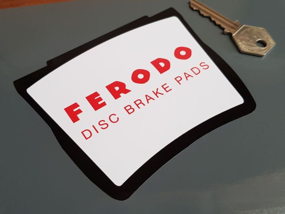 Ferodo Disc Brake Pads Shaped Stickers - Close Cut - 4.5" Pair