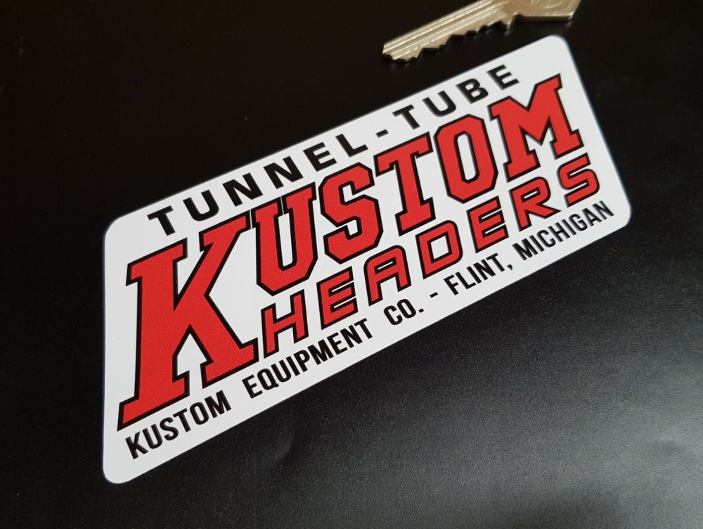 Kustom Headers Tunnel-Tube Stickers 6" Pair