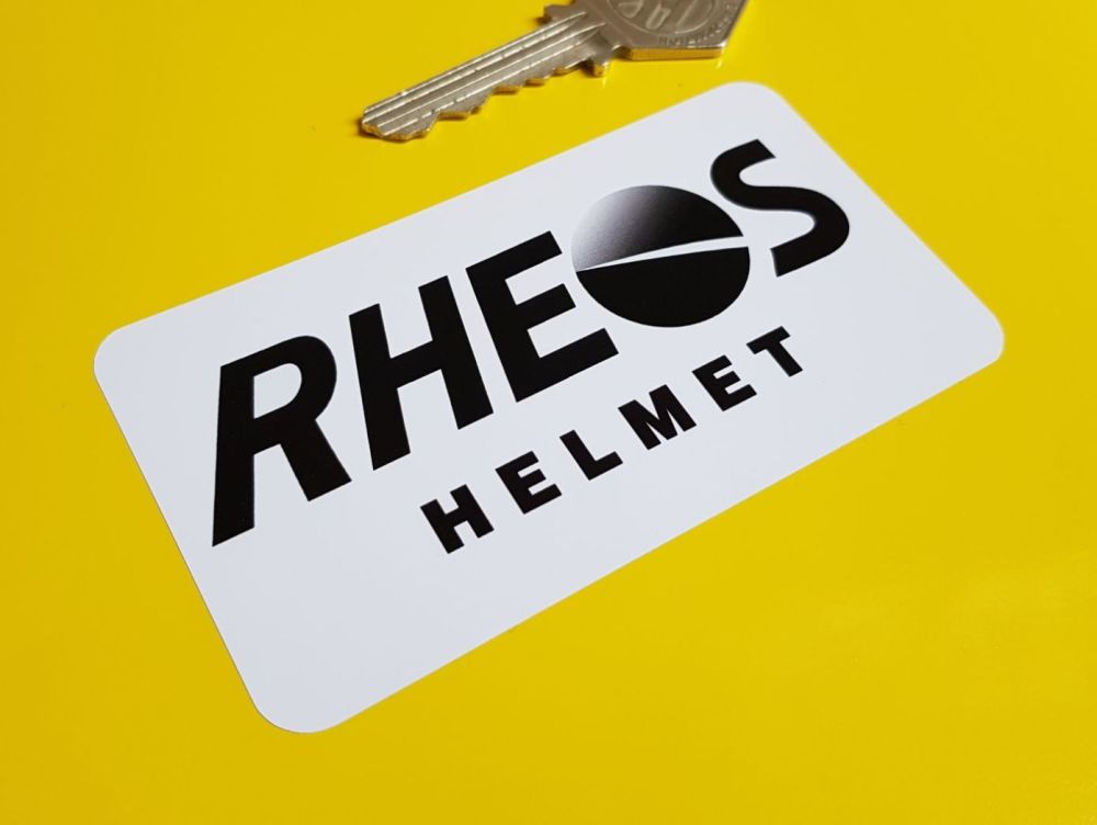 Rheos Helmet Oblong Sticker - White Background - 4