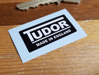 Tudor Made in England Windscreen Washer Sticker 40mm x 18mm