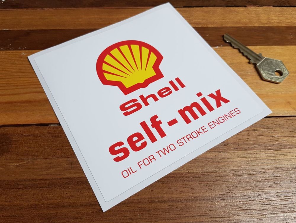 Shell Self-Mix Oil For Two Stroke Engines Sticker 5"