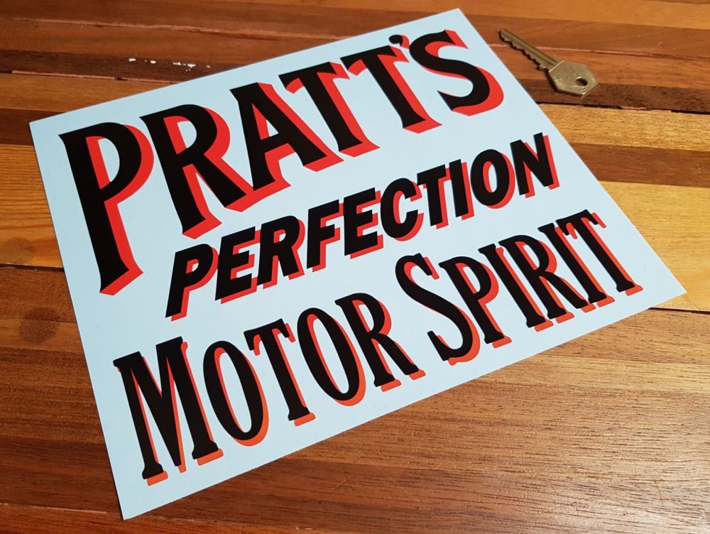 Pratt's Perfection Motor Spirit Cut Vinyl Sticker - 9"