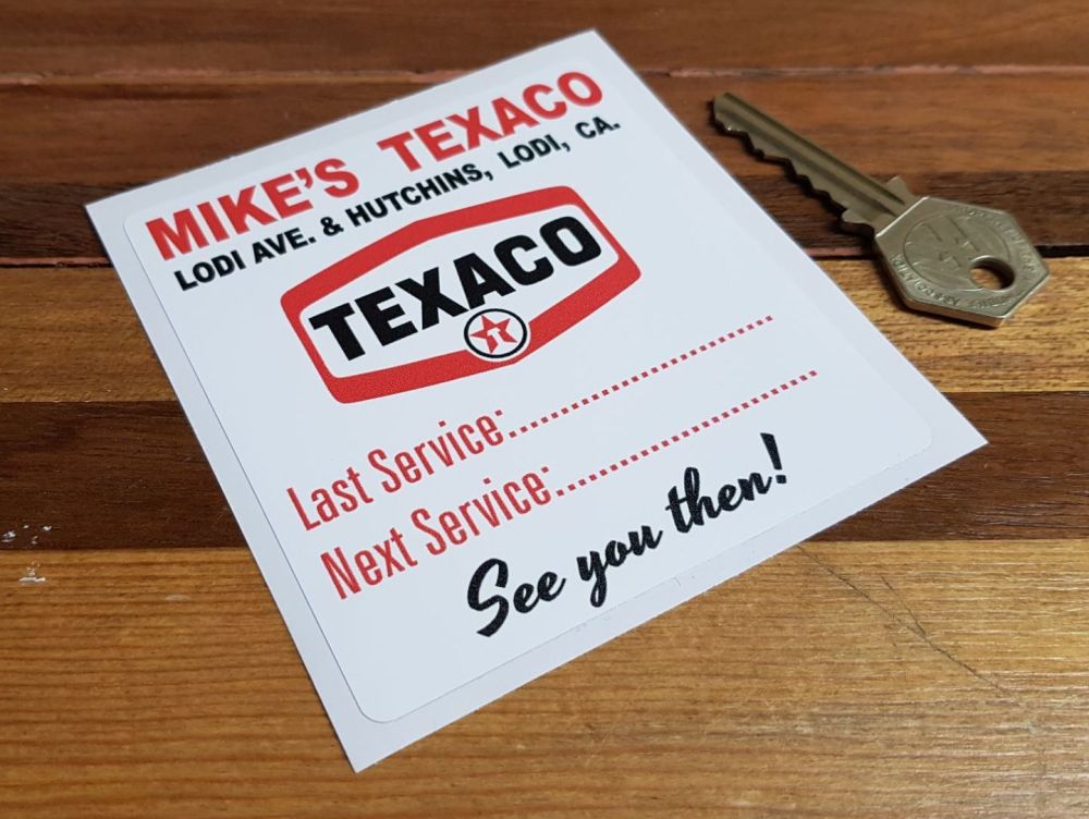 Mike's Texaco Lodi Ave. California Service Sticker. 3.75