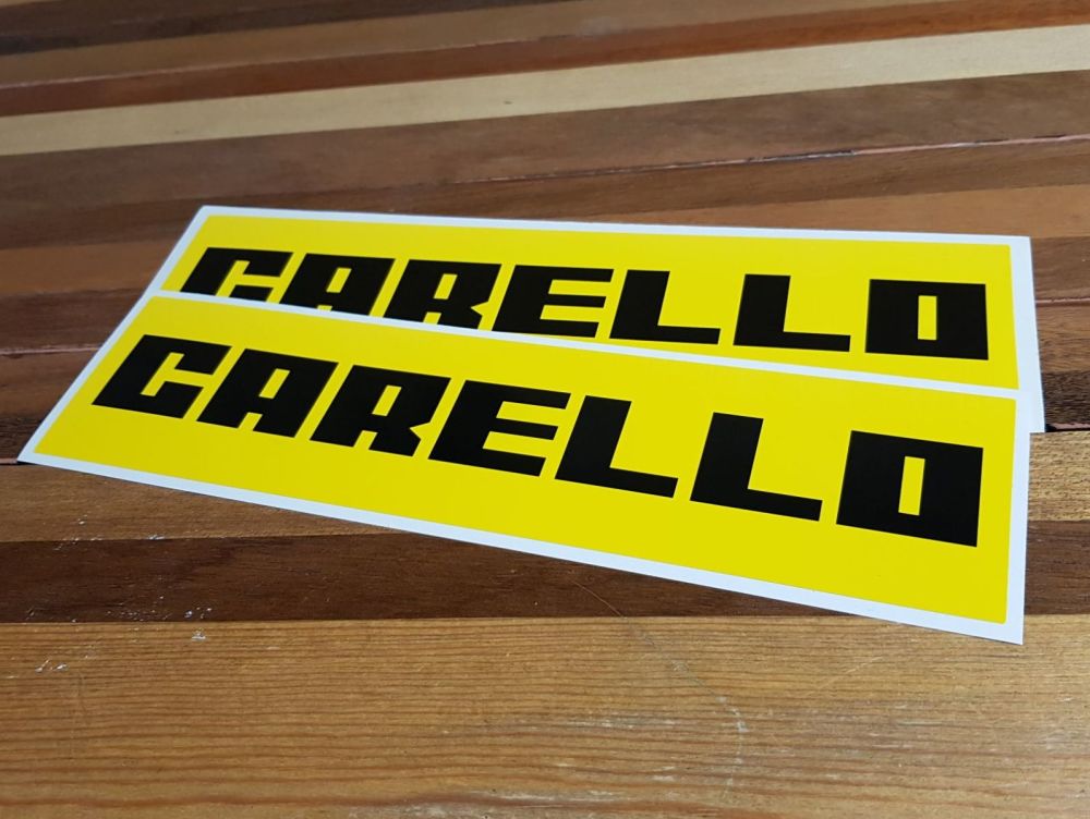 Carello Oblong Stickers. 14" Pair.