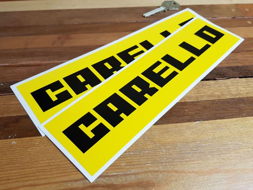 Carello Oblong Stickers. 4", 6", 10", or 12" Pair.