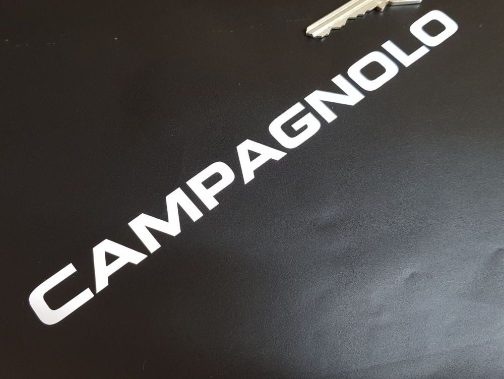 Campagnolo Cut Vinyl Text Stickers 8" Pair