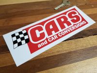 Cars & Car Conversions Cut To Shape Sticker. 8".