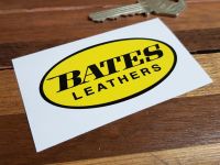 Bates Leathers Oval Sticker. 3" or 4".