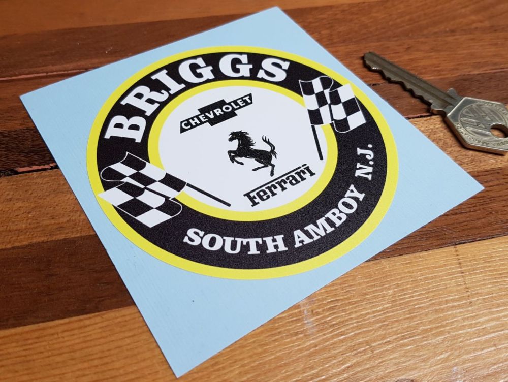 Briggs South Amboy New Jersey Old Style Round Sticker. 4" or 8".