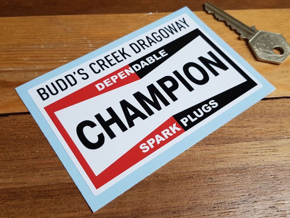 Champion Budd's Creek Dragoway Sticker 4"