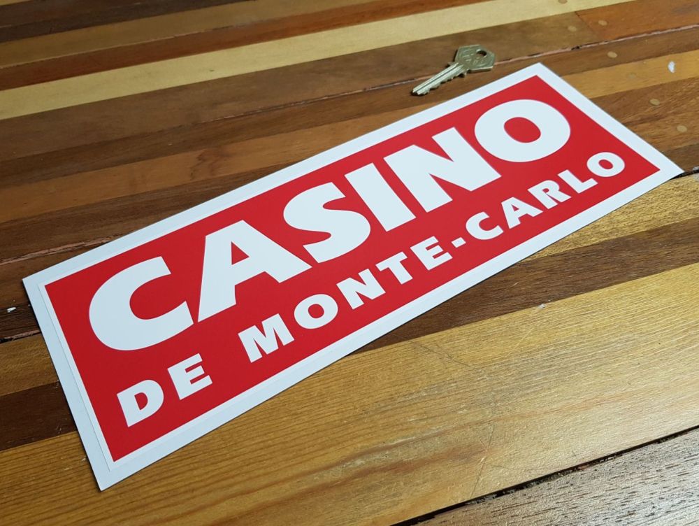 Casino De Monte-Carlo Monaco Sponsors Sticker. 12".
