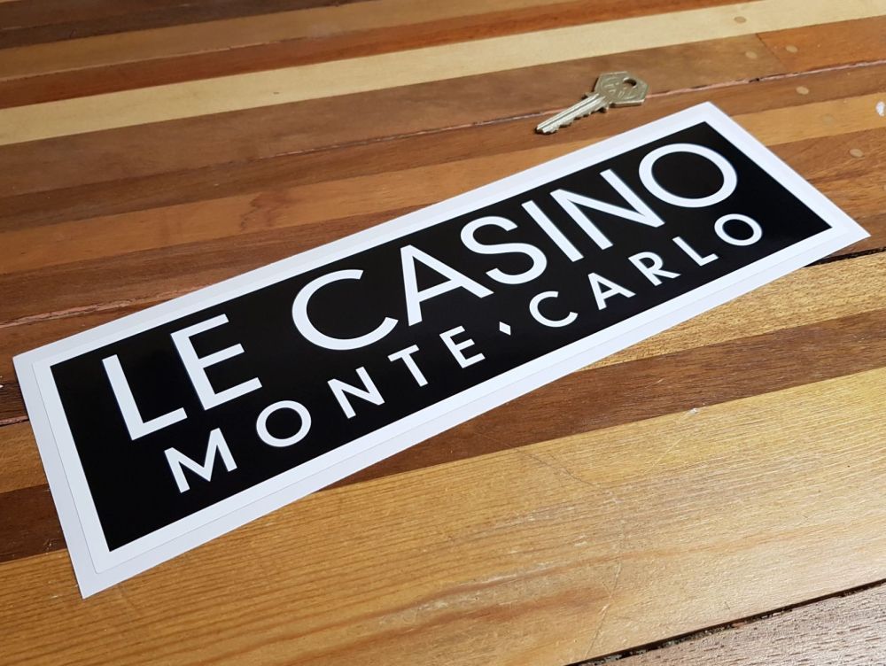 Le Casino De Monte-Carlo Black & White Monaco Sponsors Sticker. 12".