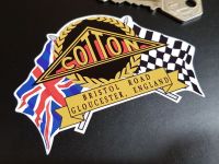 Cotton Motorcycle Triangular Gold Stickers - 4 or 6 Pair