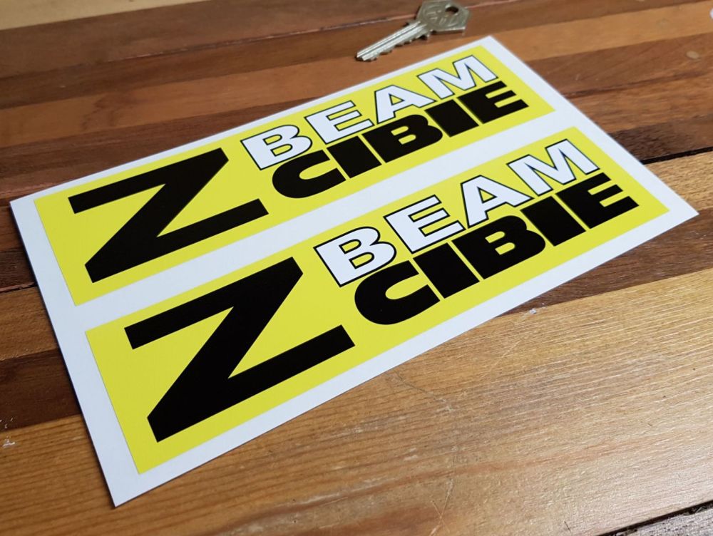 Cibie Z Beam, Black, White, & Yellow Stickers. 8