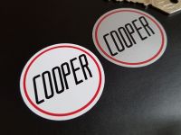 Cooper Circular Stickers - Rounded Text - 25mm or 50mm Pair