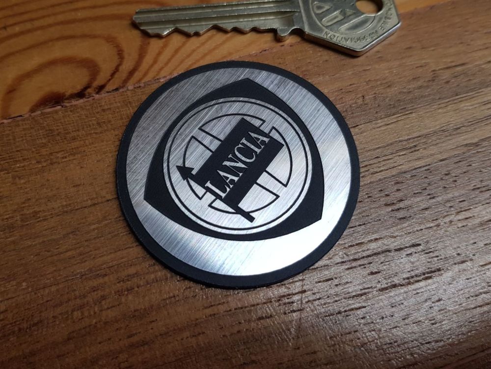 Lancia Logo Circular Laser Cut Self Adhesive Car Badge - 25mm or 50mm