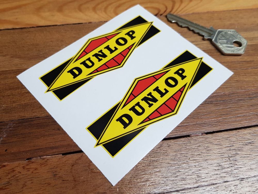 Dunlop Old Style Diamond Detail Stickers - 4" or 8" Pair