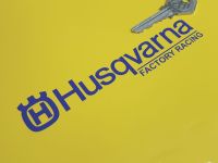 Husqvarna Factory Racing Cut Text & Logo Stickers 5.5