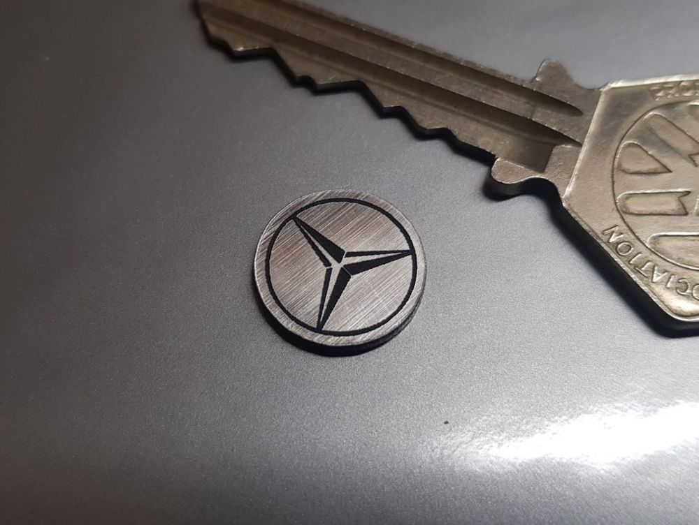 Mercedes Circular Self Adhesive Car Badge 14mm