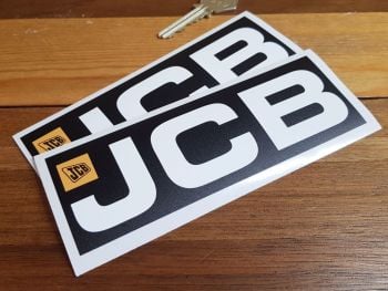 JCB Oblong  Stickers 6" Pair
