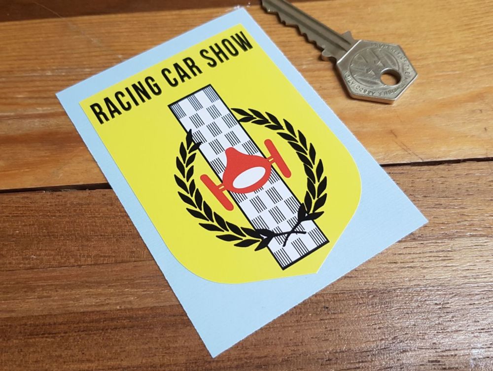Racing Car Show Shield Sticker 3.5