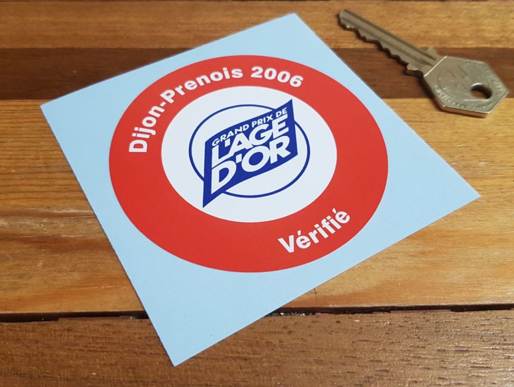Grand Prix de l’Age d’Or 2006 Verification Sticker 3"