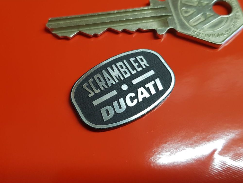 Ducati Scrambler Self Adhesive Bike Badge 30mm