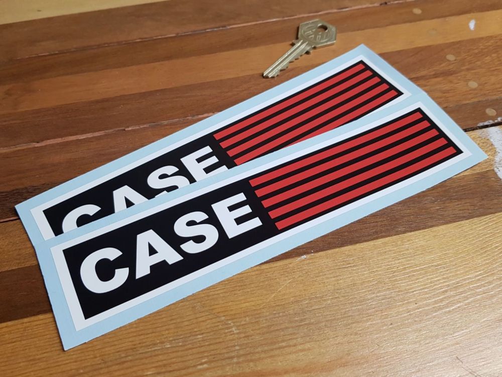 Case Tractor Oblong Stickers. 8" Pair.