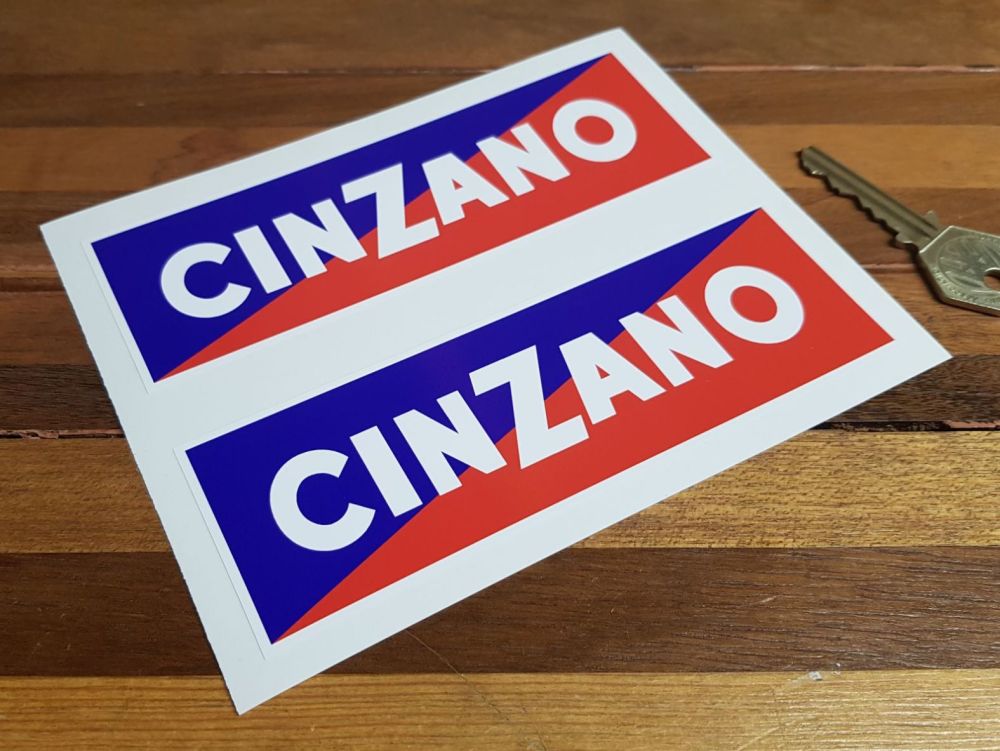 Cinzano Sponsors Oblong Stickers. 6