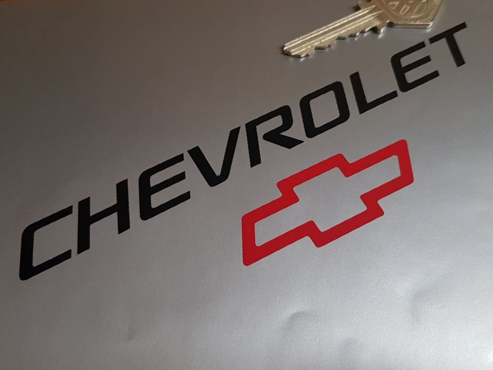 Chevrolet Black & Red Cut Vinyl Sticker 9.5"