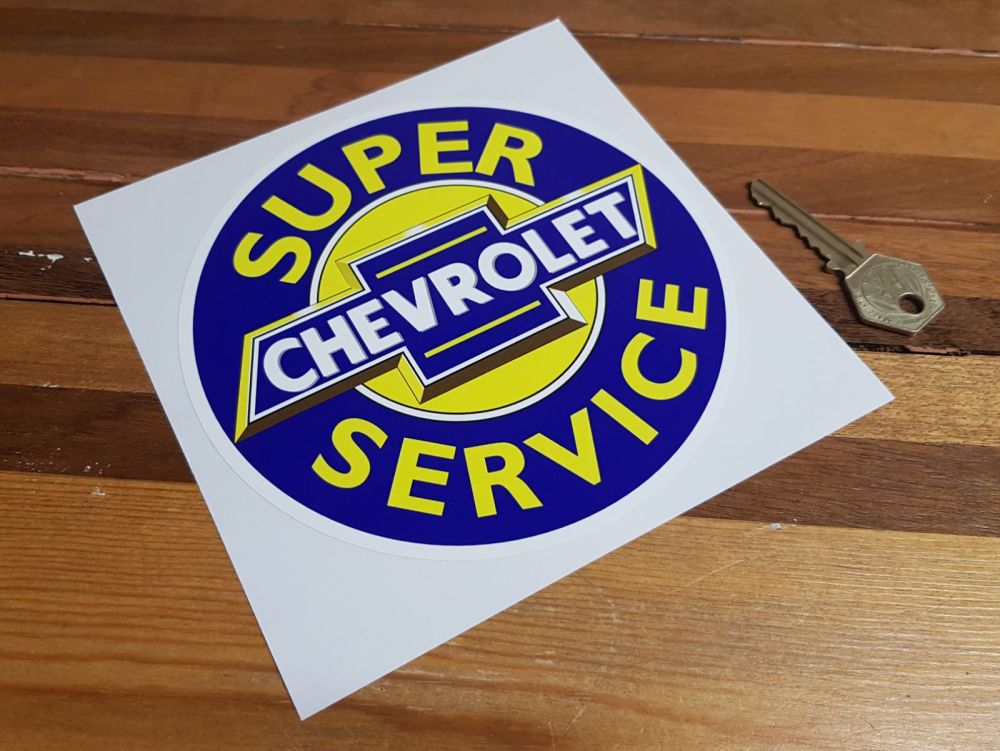 Chevrolet Super Service Circular Sticker. 6".