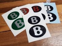 Bentley Oval Badge Slightly Domed Stickers - 40mm & 50mm Pair